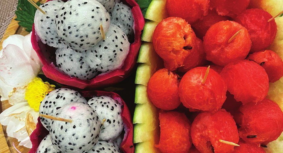 Dragon fruit grown at The Happiness Farm in the Punakha Valley